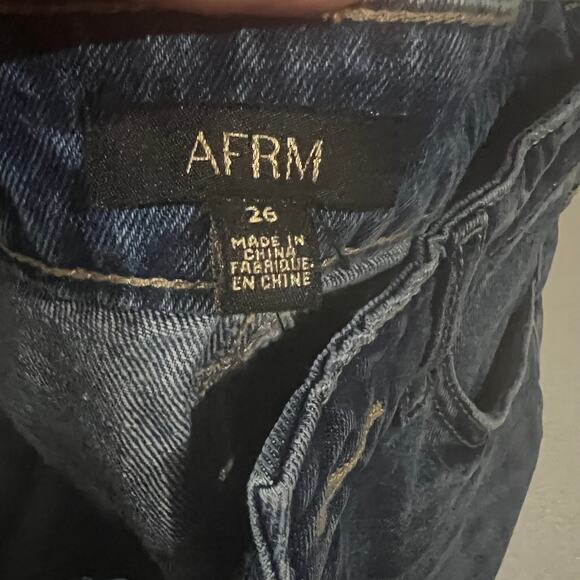 NEW AFRM Revolve Boyfriend Destroyed Luisa Denim Distressed Jeans Size 26 - Picture 3 of 13